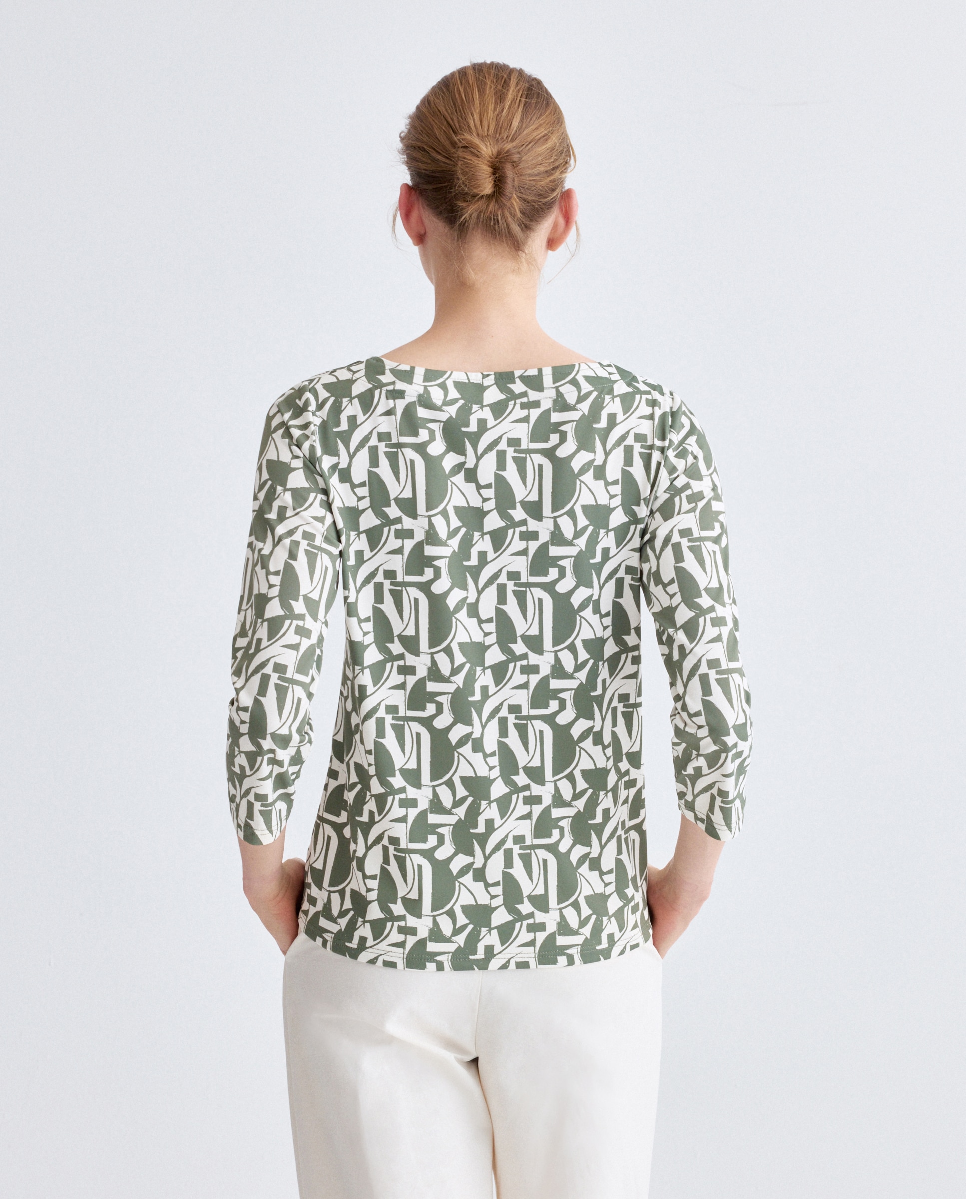 Imagen 3 de Camiseta de mujer estampada manga 3/4 - Zermatt - Verde Verde