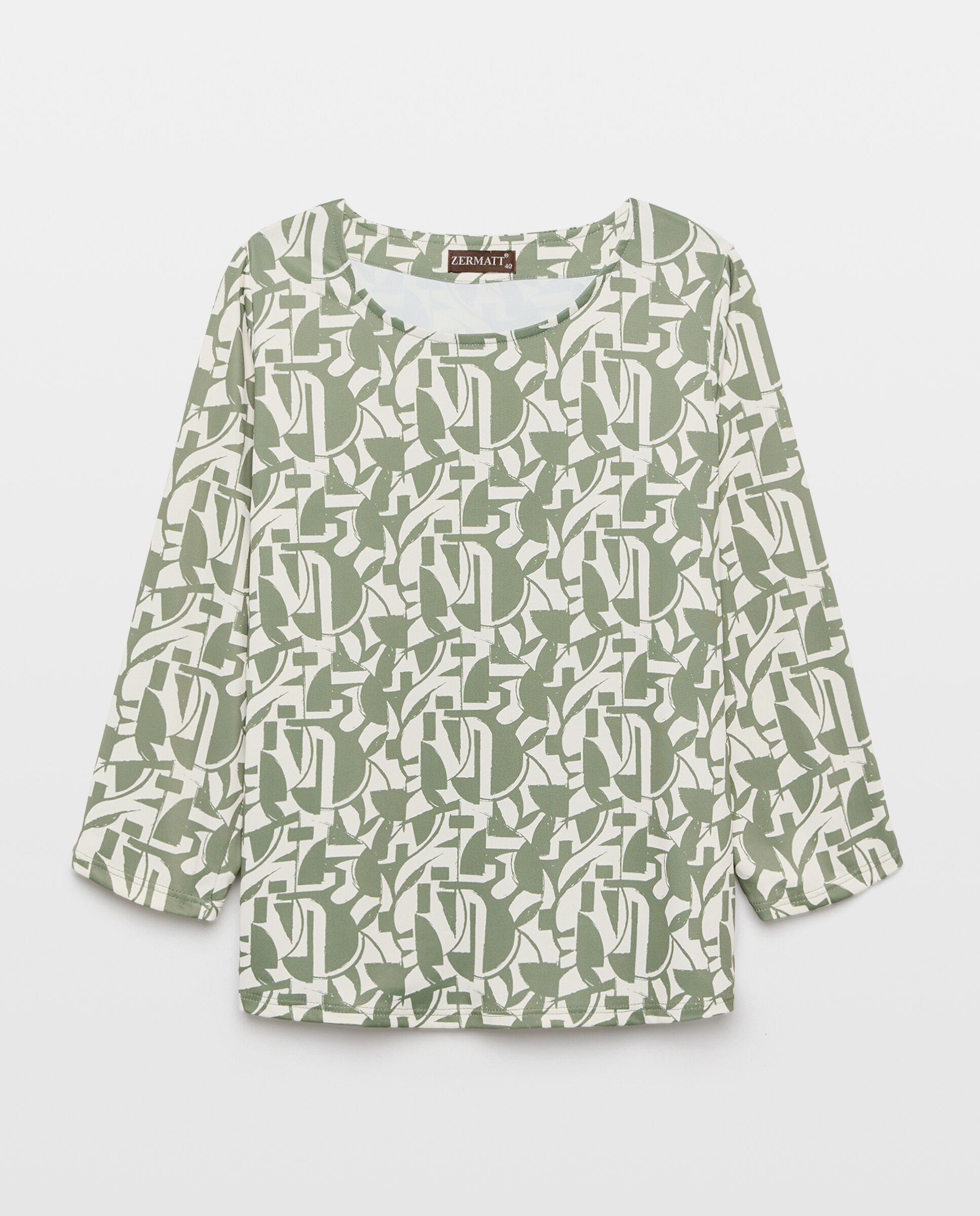 Imagen 4 de Camiseta de mujer estampada manga 3/4 - Zermatt - Verde Verde