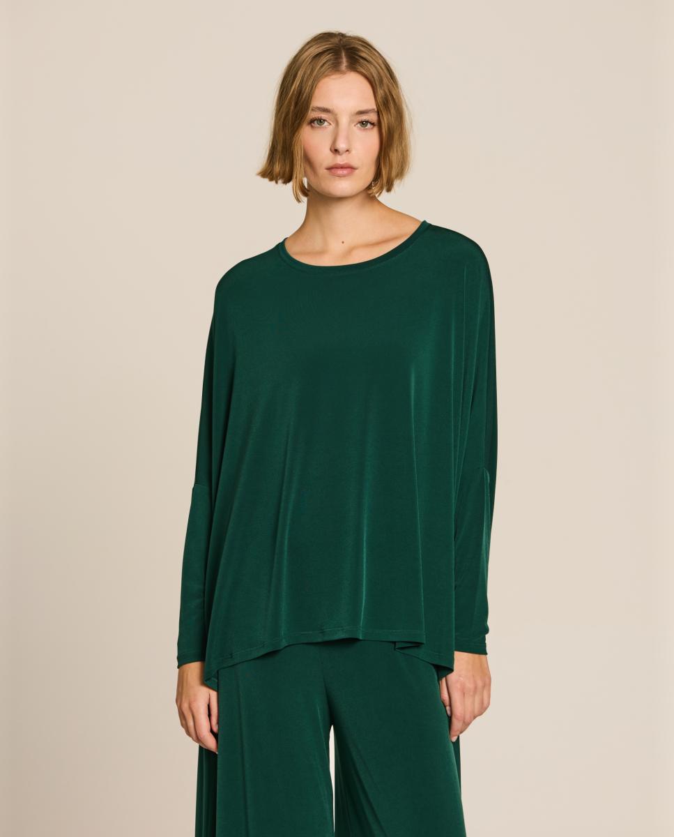 Túnica de mujer ancha lisa - Escorpion - Verde oscuro Verde oscuro-1