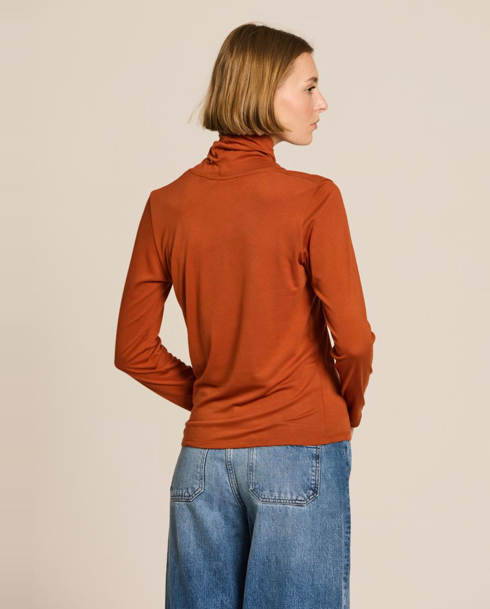 Camiseta de mujer punto lisa - Escorpion - Teja Teja-2