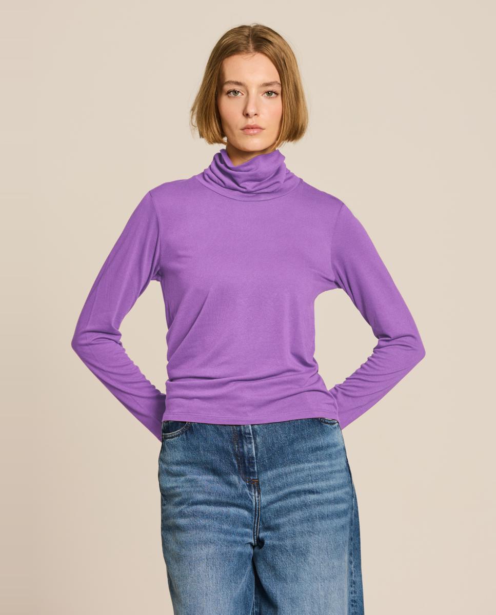 Camiseta de mujer punto lisa - Escorpion - Lila Lila-1