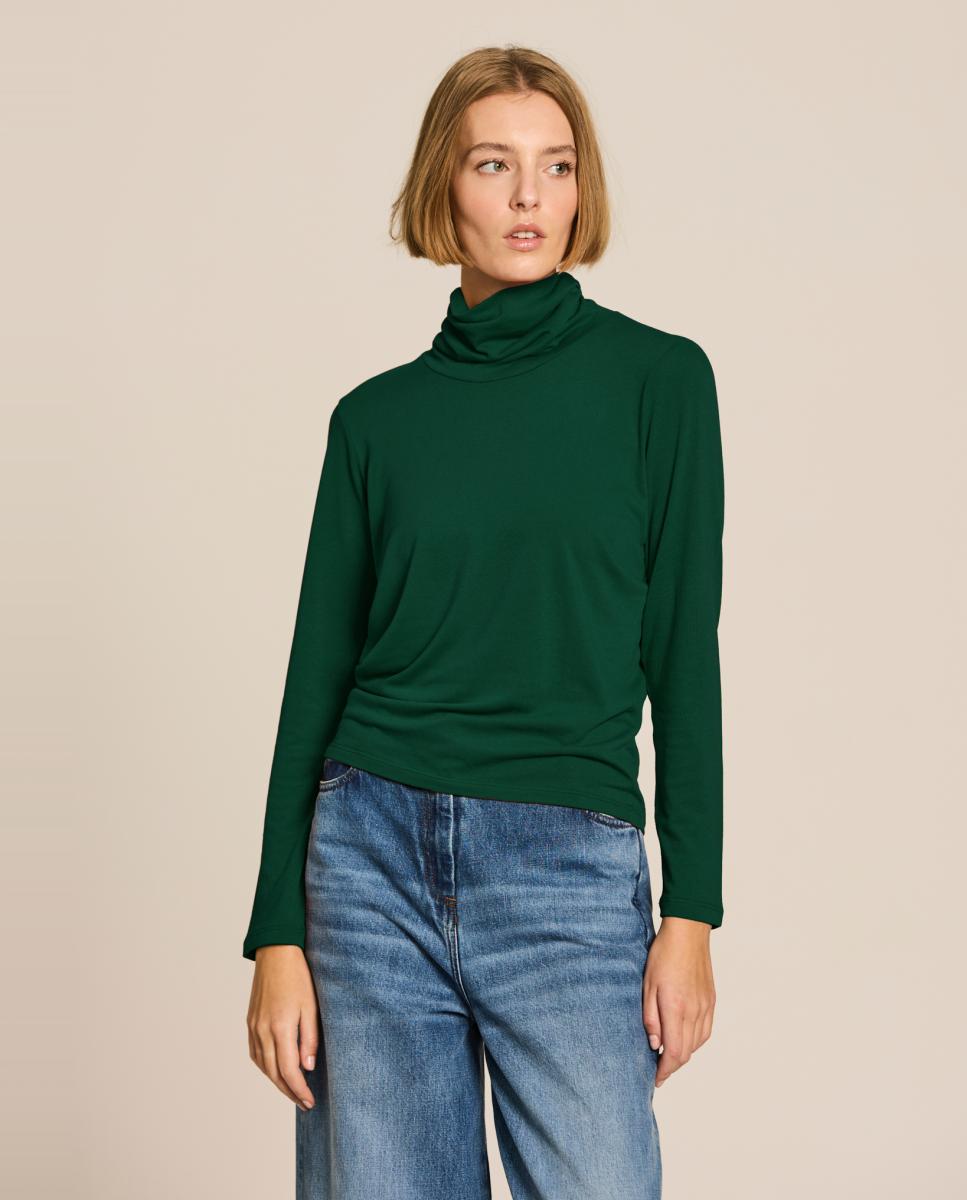 Camiseta de mujer punto lisa - Escorpion - Verde oscuro Verde oscuro-1