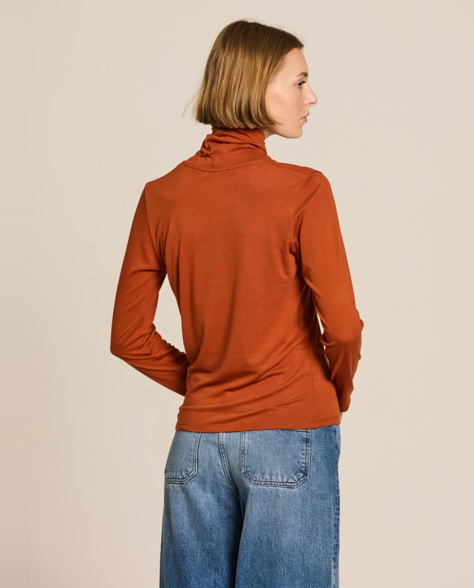 Camisa de mujer punto lisa - Escorpion - Teja Teja-2