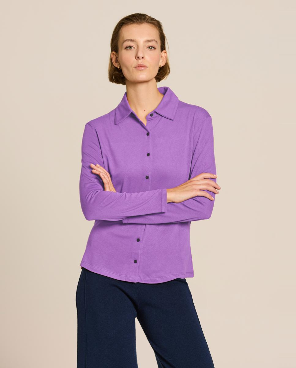 Camisa de mujer punto lisa - Escorpion - Lila Lila-1