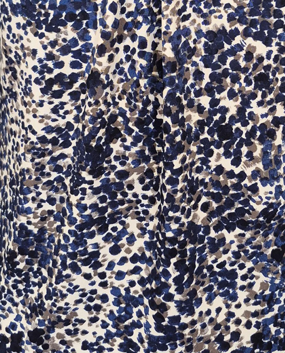 Camisola Estampada com Manga Comprida Azul-5