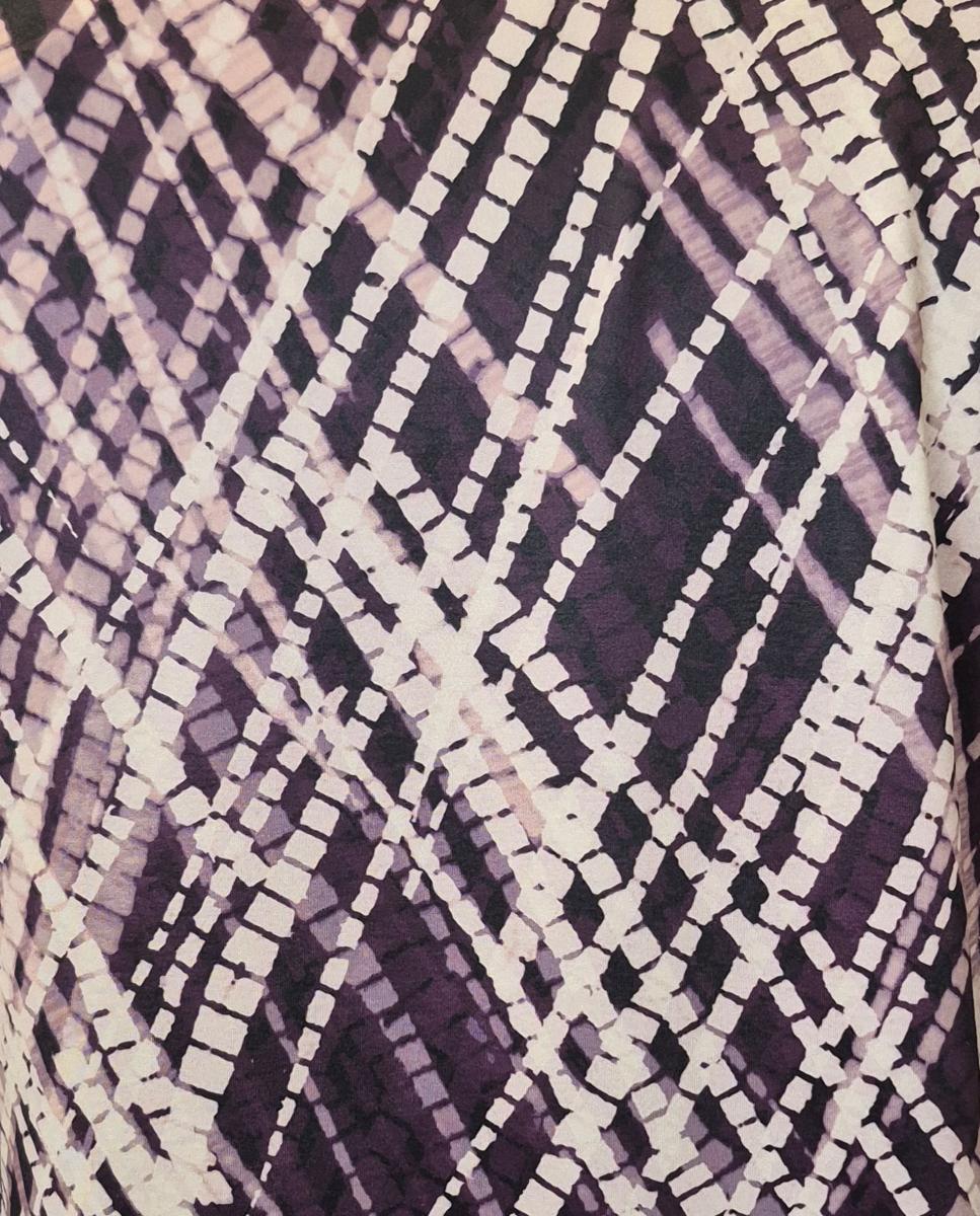Camisola Estampada com Manga Comprida Grená-4