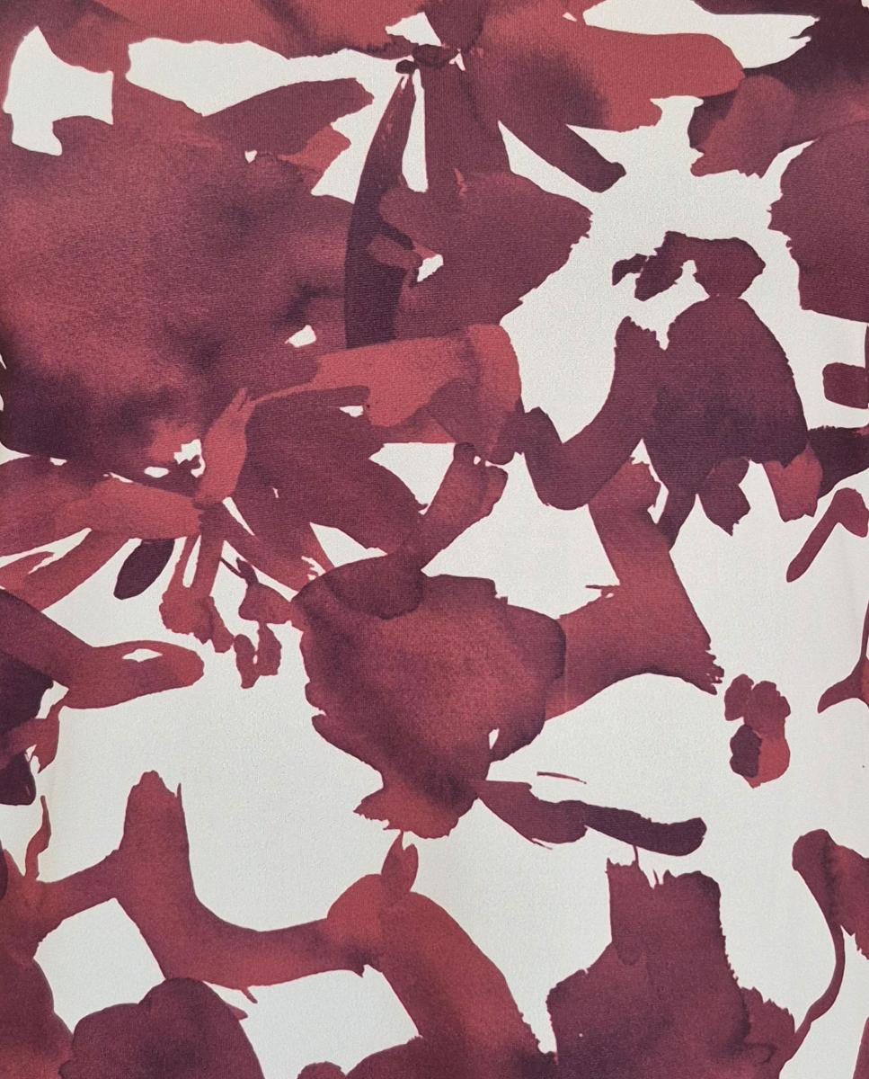 T-shirt estampada com manga comprida Bordeaux-4