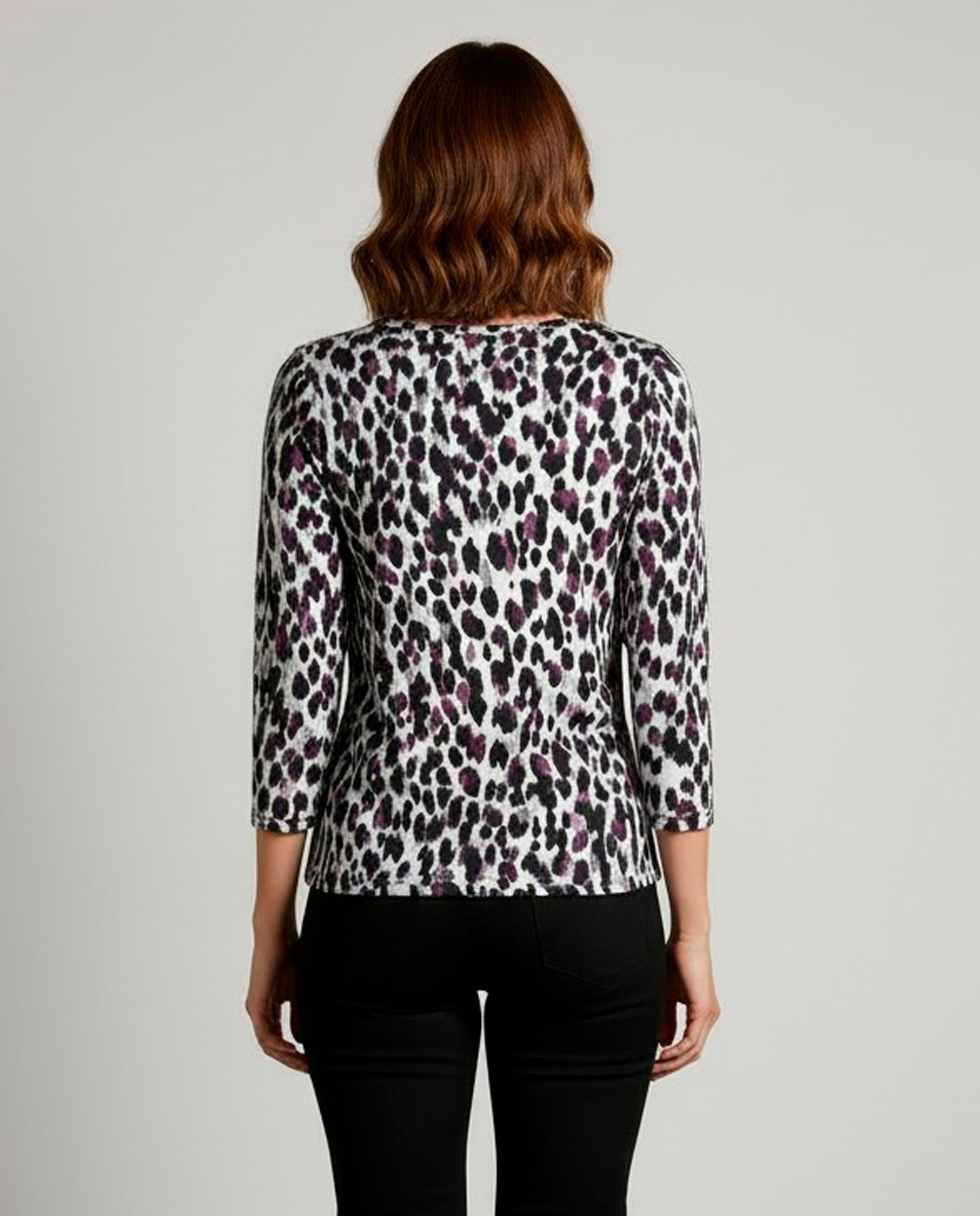 T-shirt Estampada com Manga 3/4 Multicolor-2