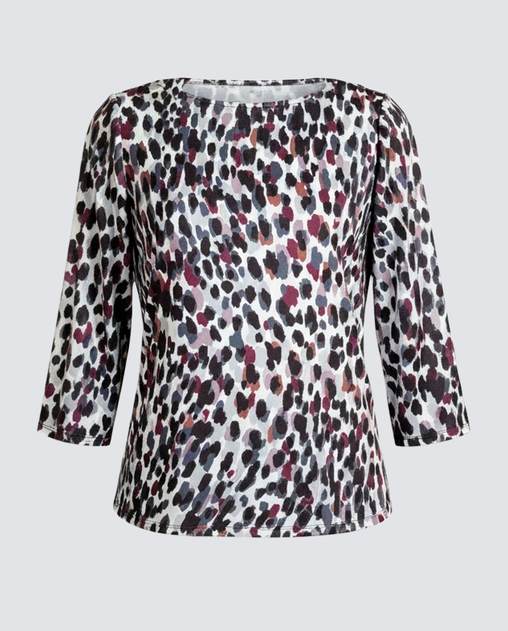 T-shirt Estampada com Manga 3/4 Multicolor-4