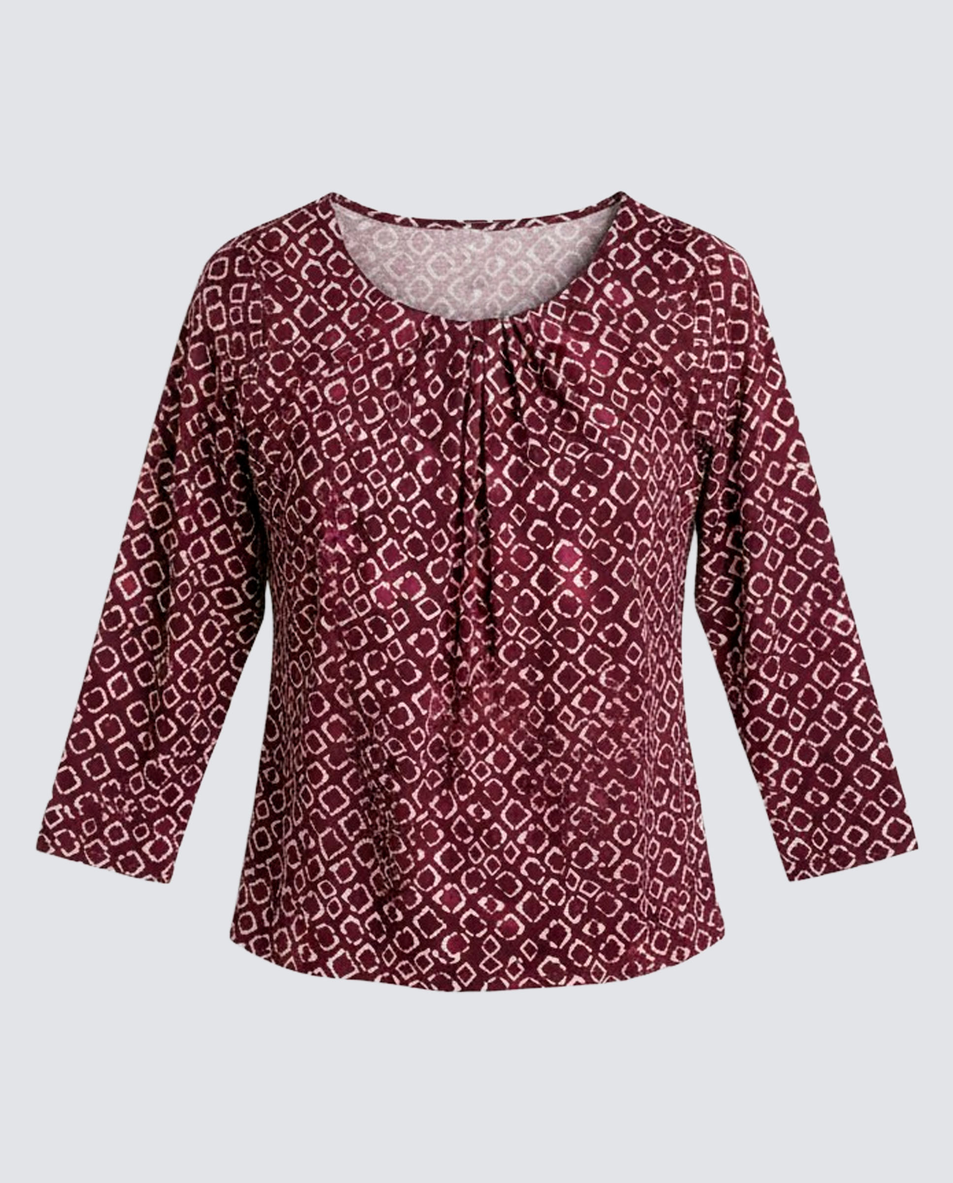 Camiseta estampada, manga 3/4 - Zermatt - Granate Granate-4