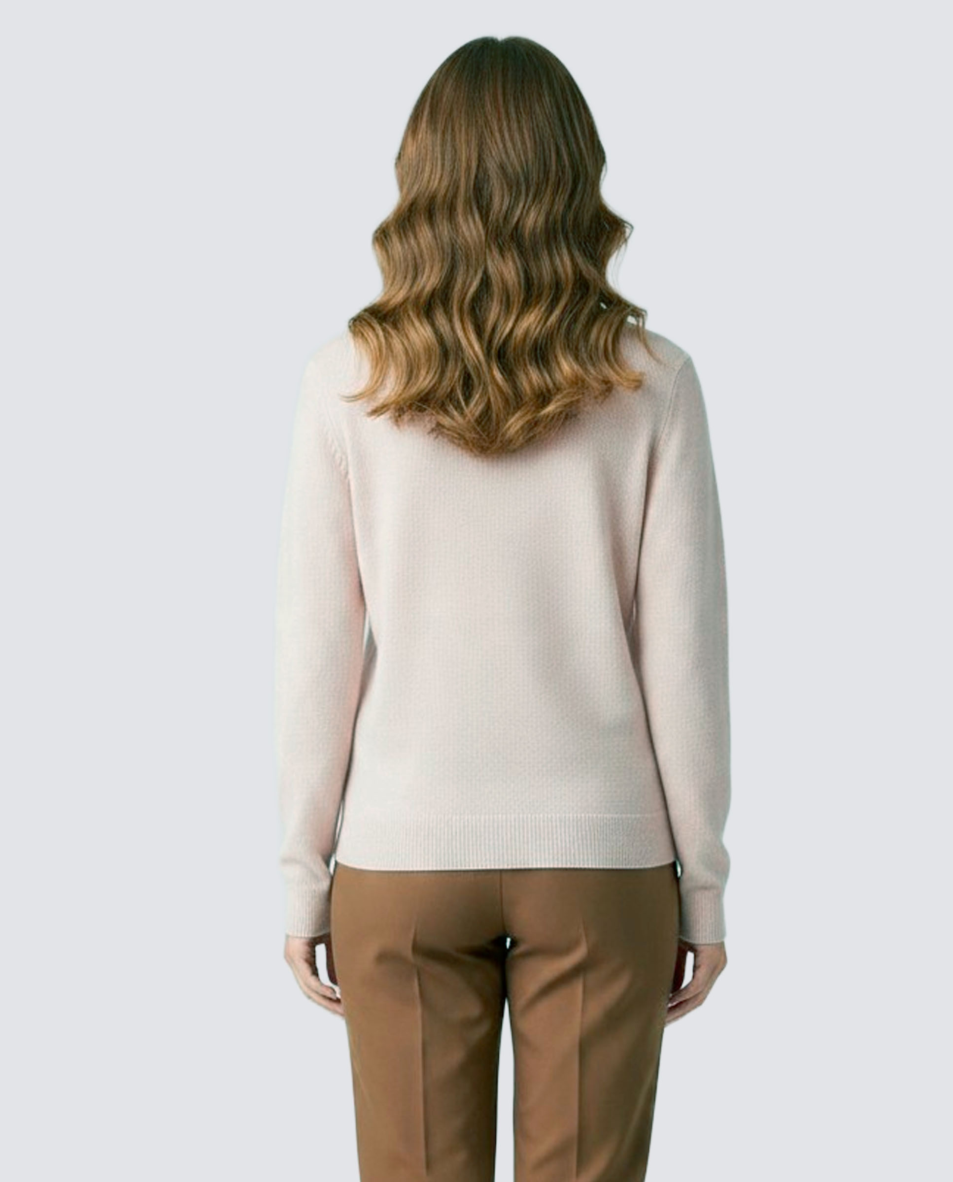 Imagen 2 de Camiseta de mujer lisa, cuello polo, manga larga - Zermatt - Beige Beige