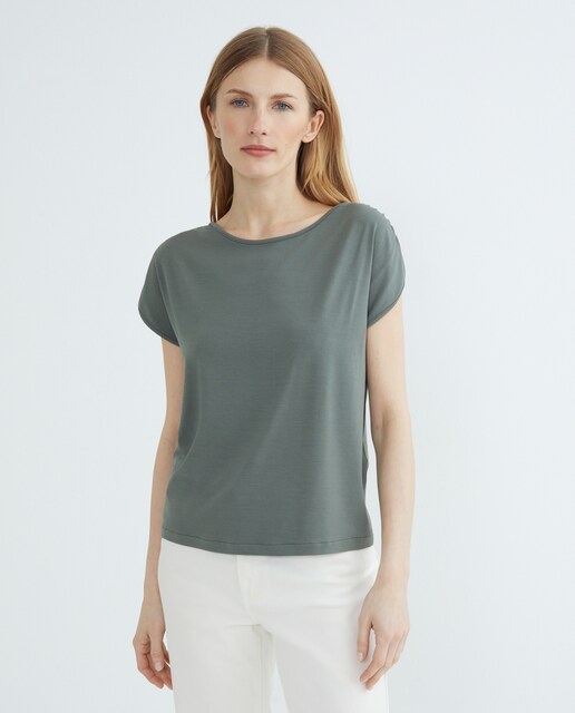 Imagem 0 de T-shirt sem Mangas e com Decote à Barco