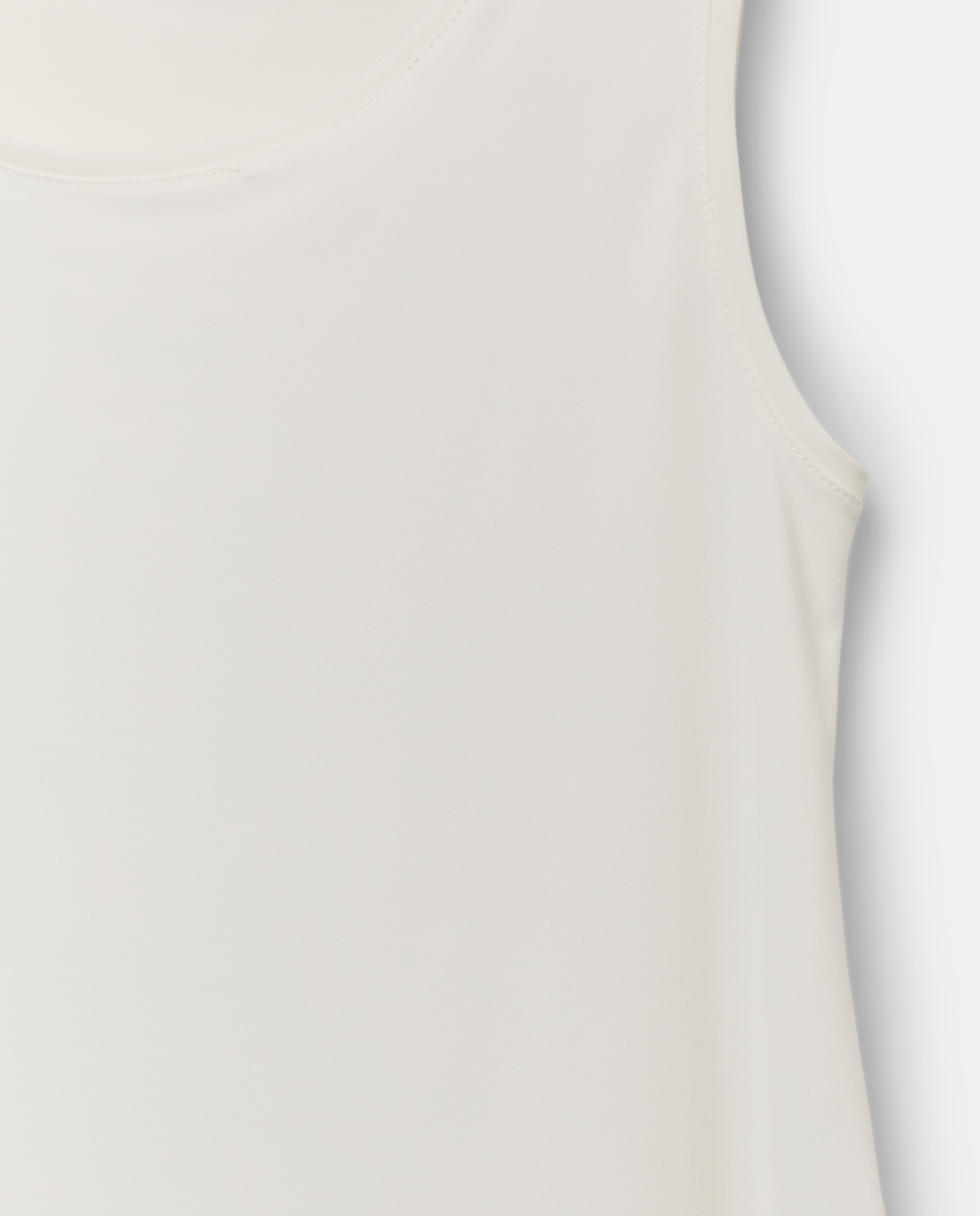 T-shirt lisa sem mangas Natural-5