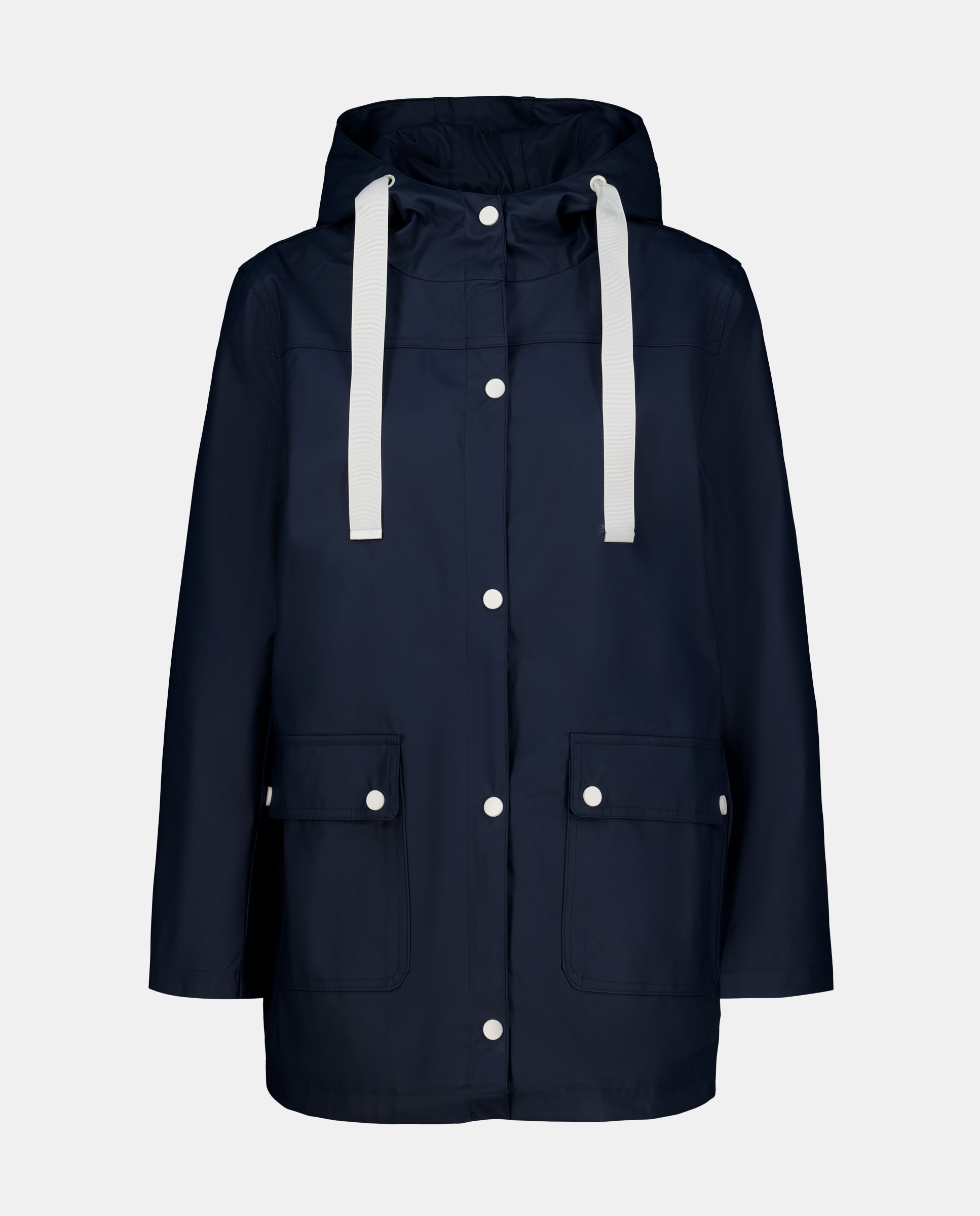 Parka lisa com capuz Azul-marinho-4