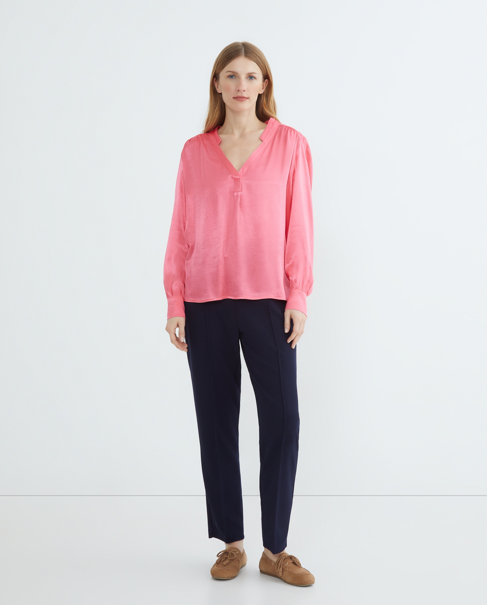 Blusa de Manga Comprida Rosa-2