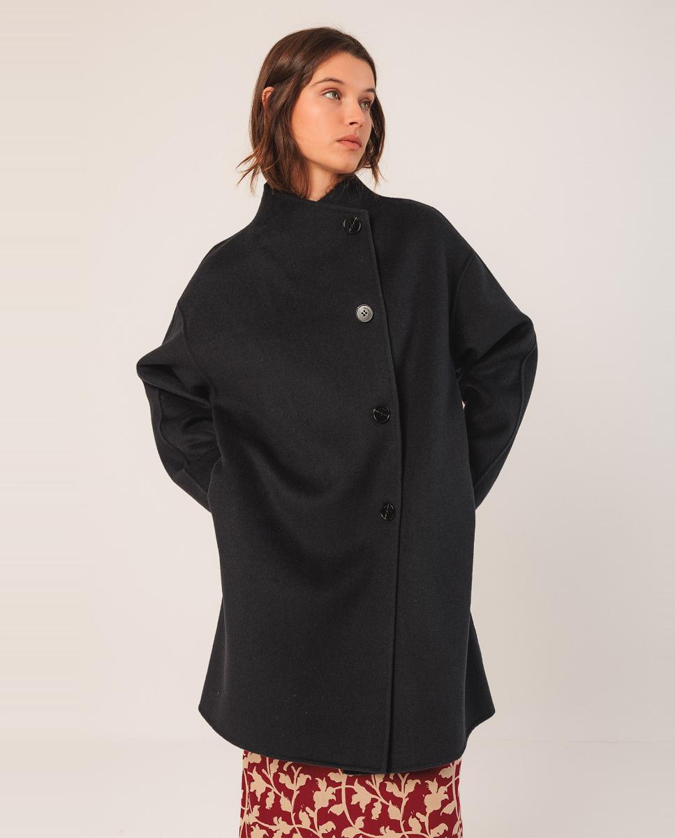 Imagem 0 de Sobretudo com Manga Comprida e Decote Redondo