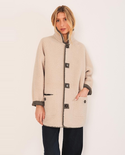 Imagem 0 de Sobretudo com Manga Comprida de Dupla Face