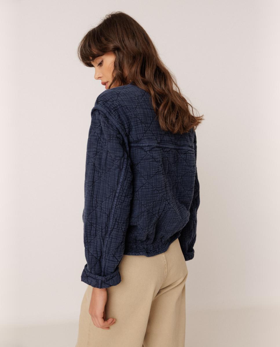 Chaqueta de mujer acolchada manga larga - Indi & Cold - Azul índigo Azul índigo-3