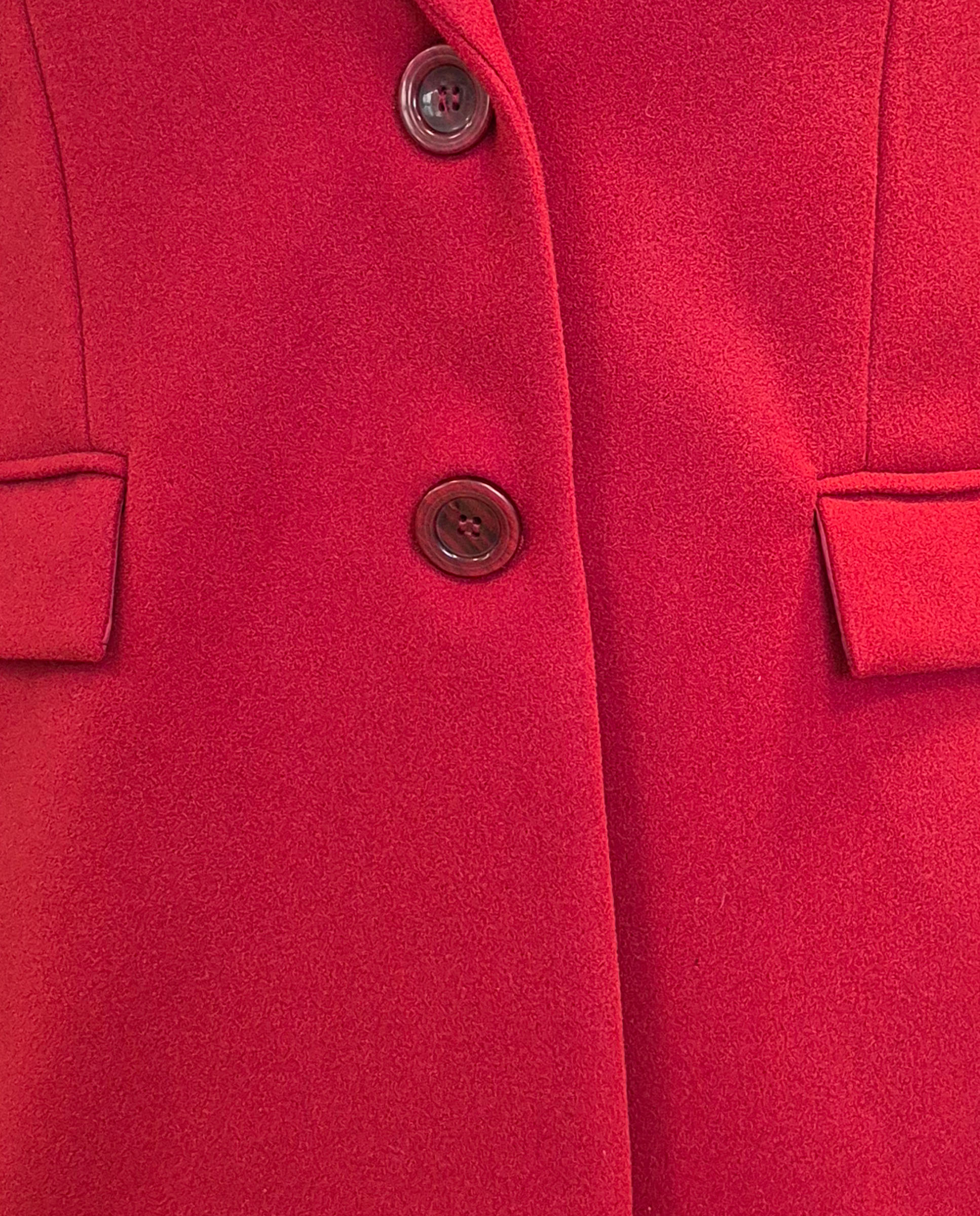 Imagen 4 de Abrigo de mujer liso manga larga. - Zermatt - Rojo Rojo
