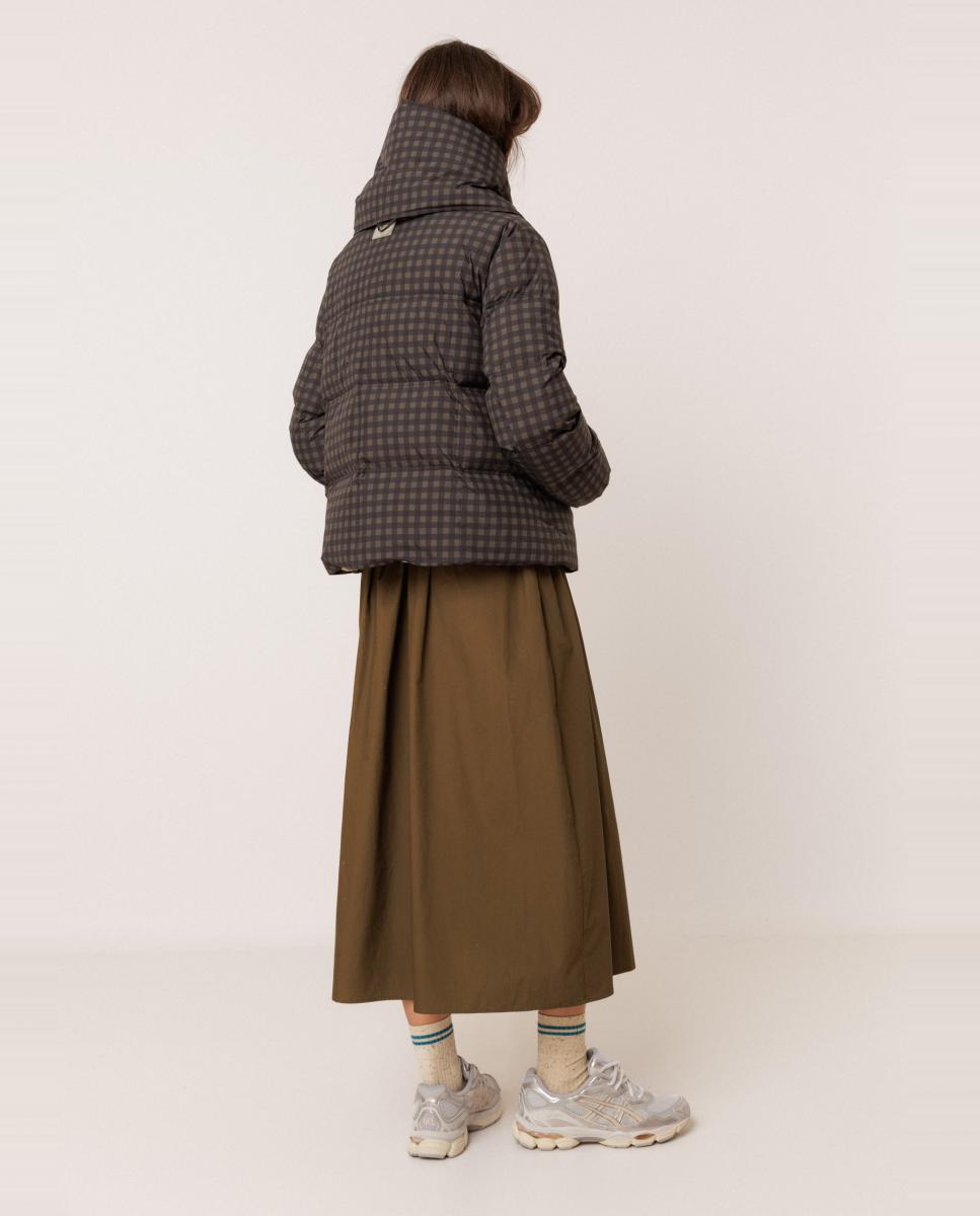 Plumífero de mujer corto estampado - Indi & Cold - Verde militar Verde militar-2