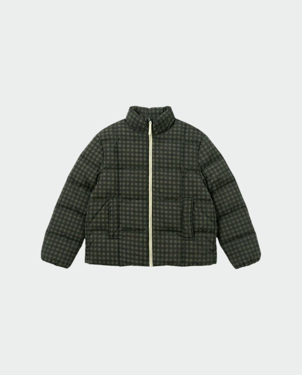 Plumífero de mujer corto estampado - Indi & Cold - Verde militar Verde militar-4