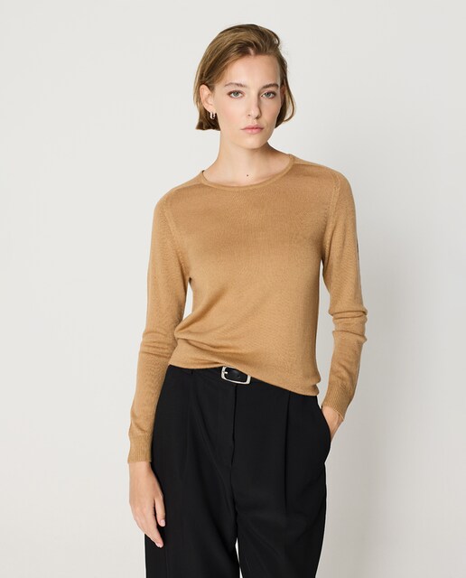 Imagen 0 de Jersey de mujer básico cuello redondo y manga larga martillo