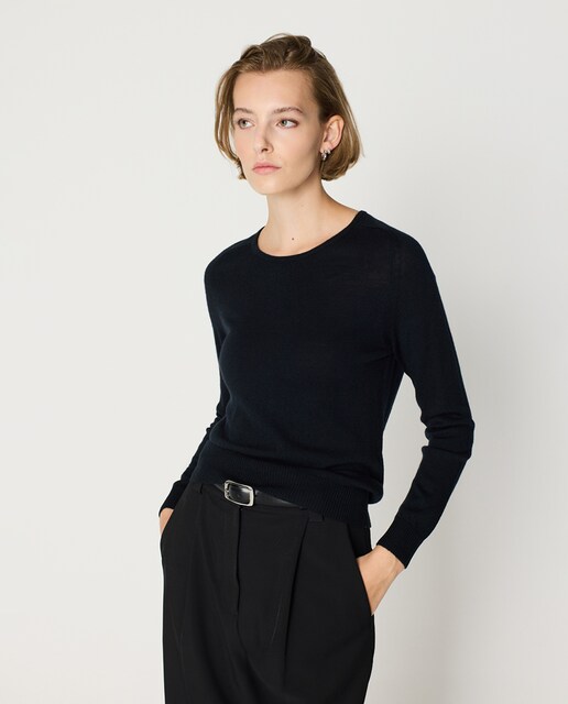 Imagen 0 de Jersey de mujer básico cuello redondo y manga larga martillo