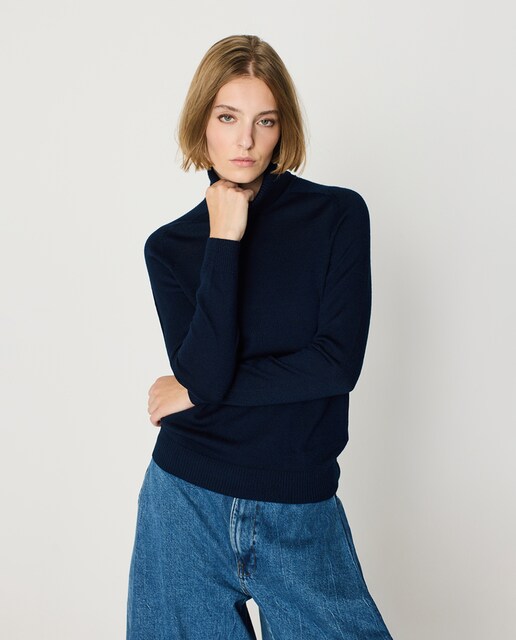 Imagen 0 de Jersey de mujer básico cuello cisne y manga larga martillo