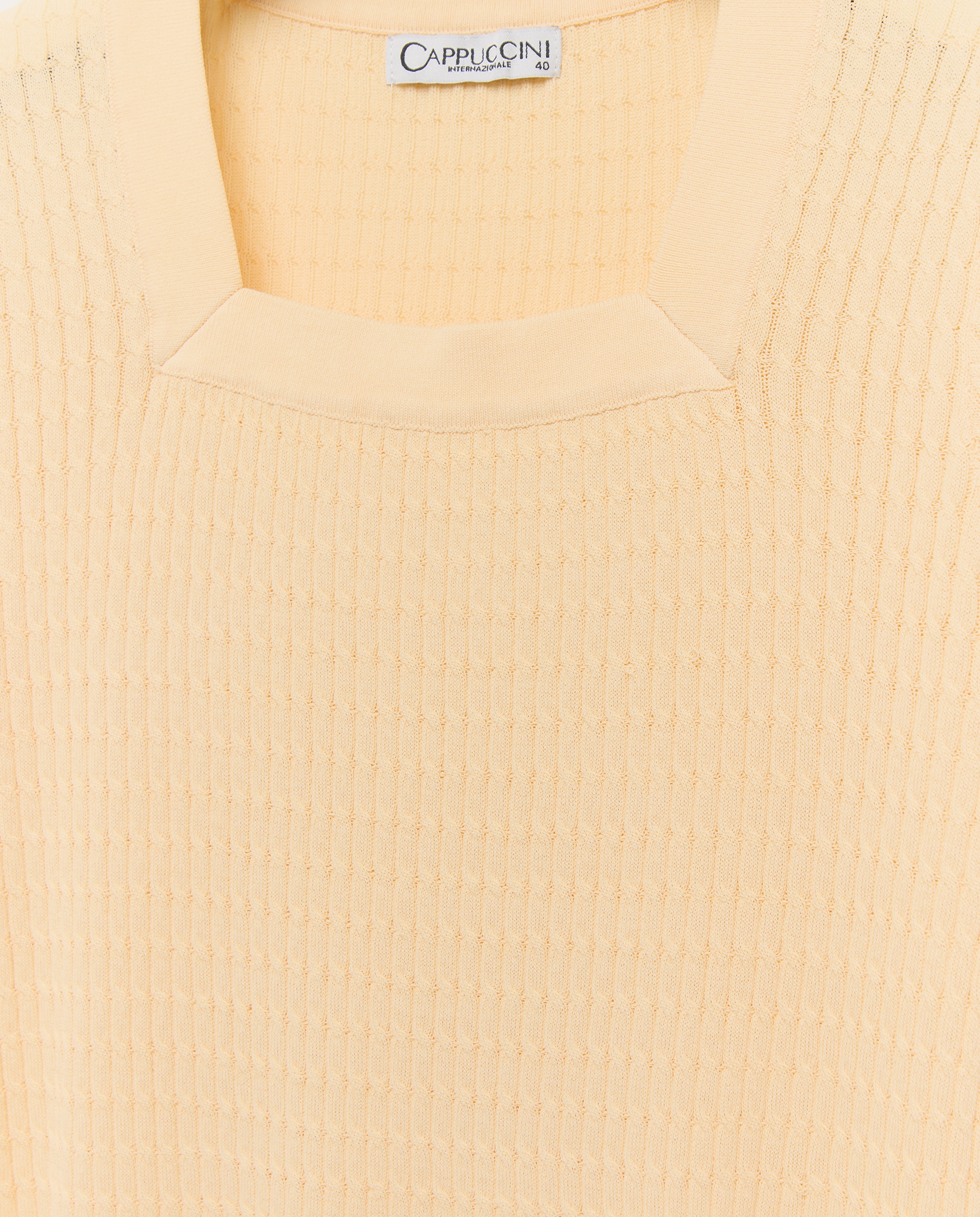 Camisola de malha lisa com manga curta Amarelo-5