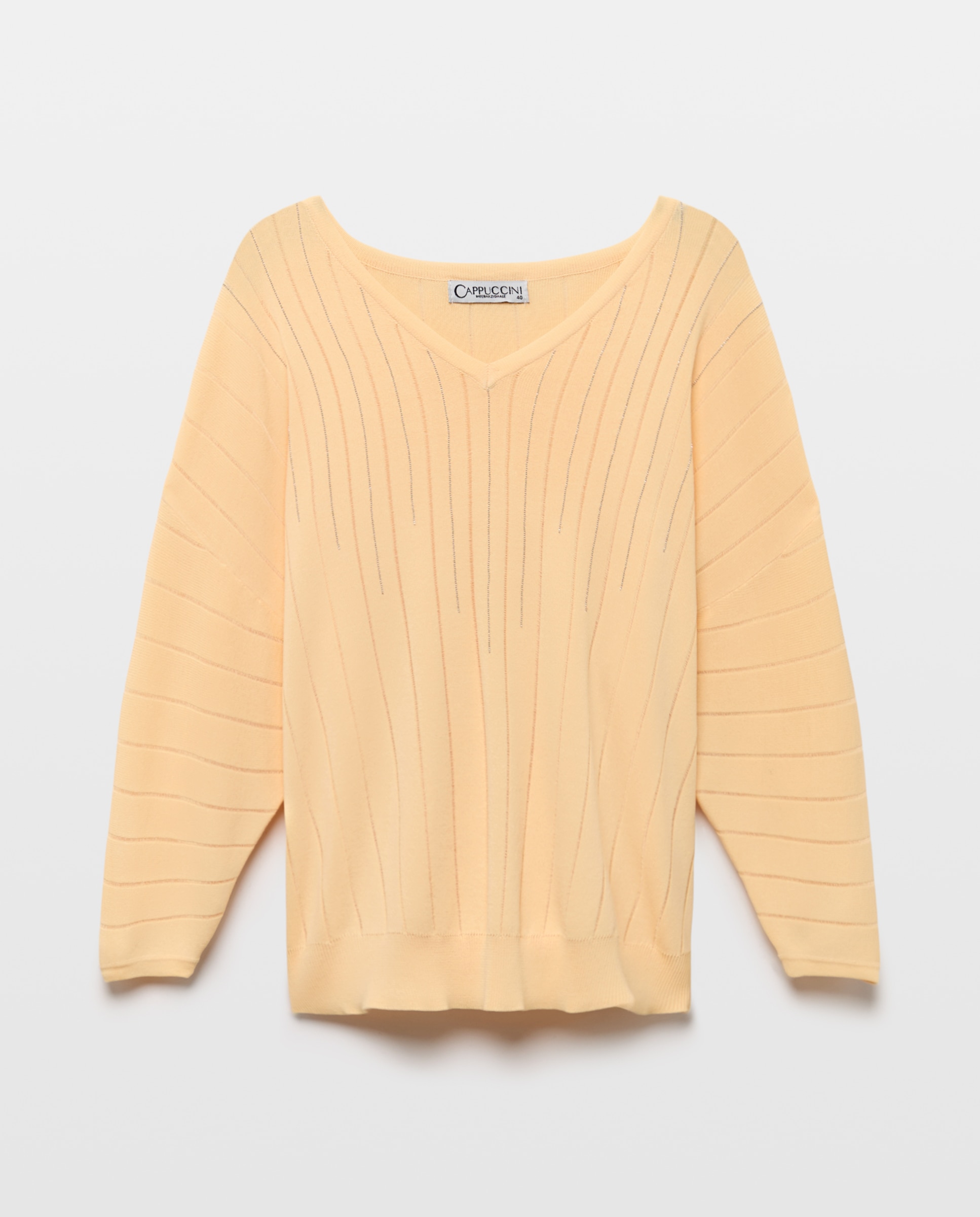 Camisola de malha lisa com manga curta Amarelo-4