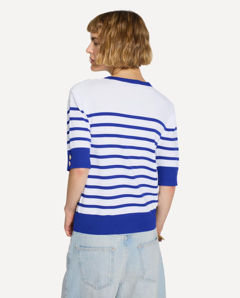 Top com Nervuras Azul-índigo-2