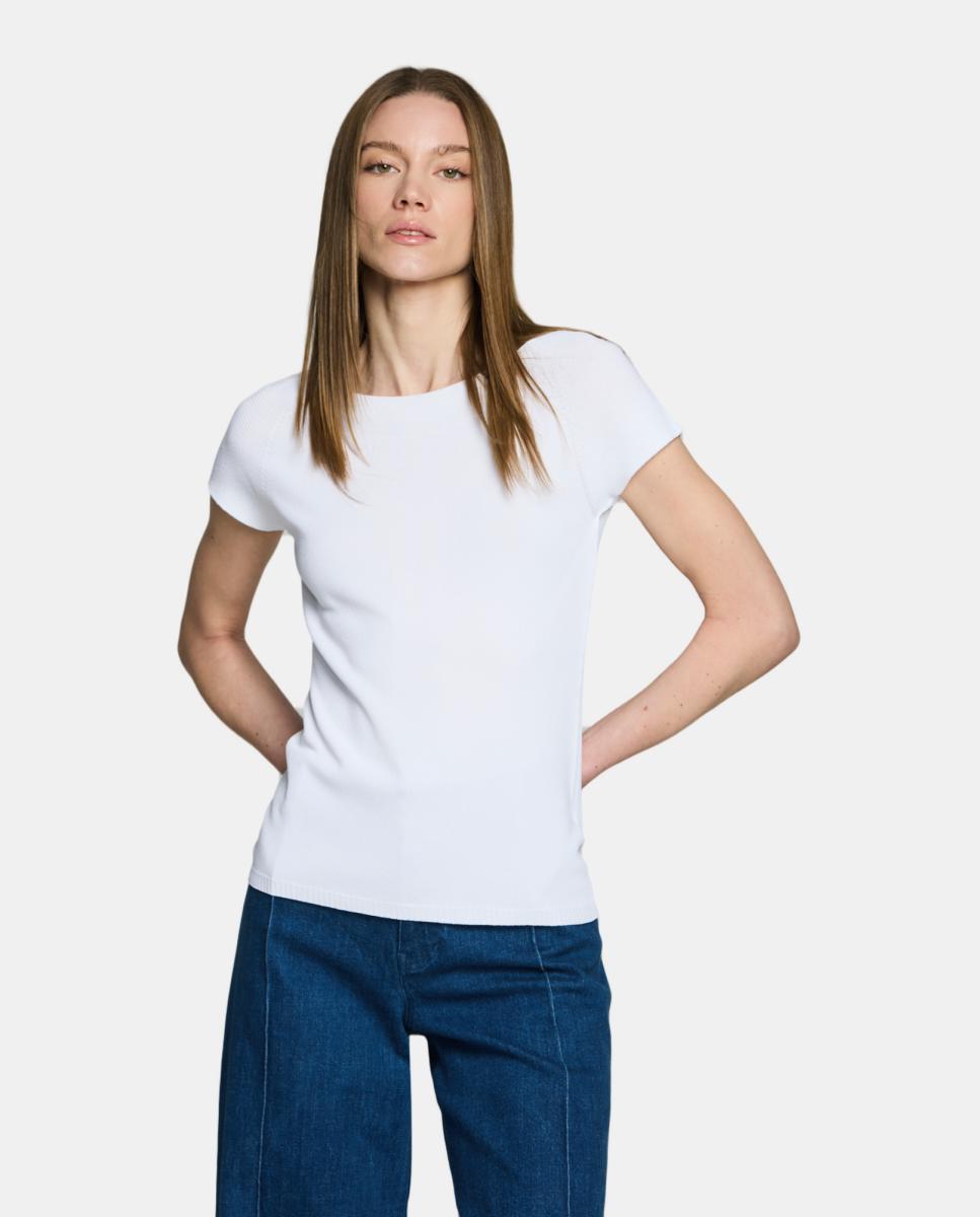 Escorpion - Jersey de mujer de tricot cuello barca.