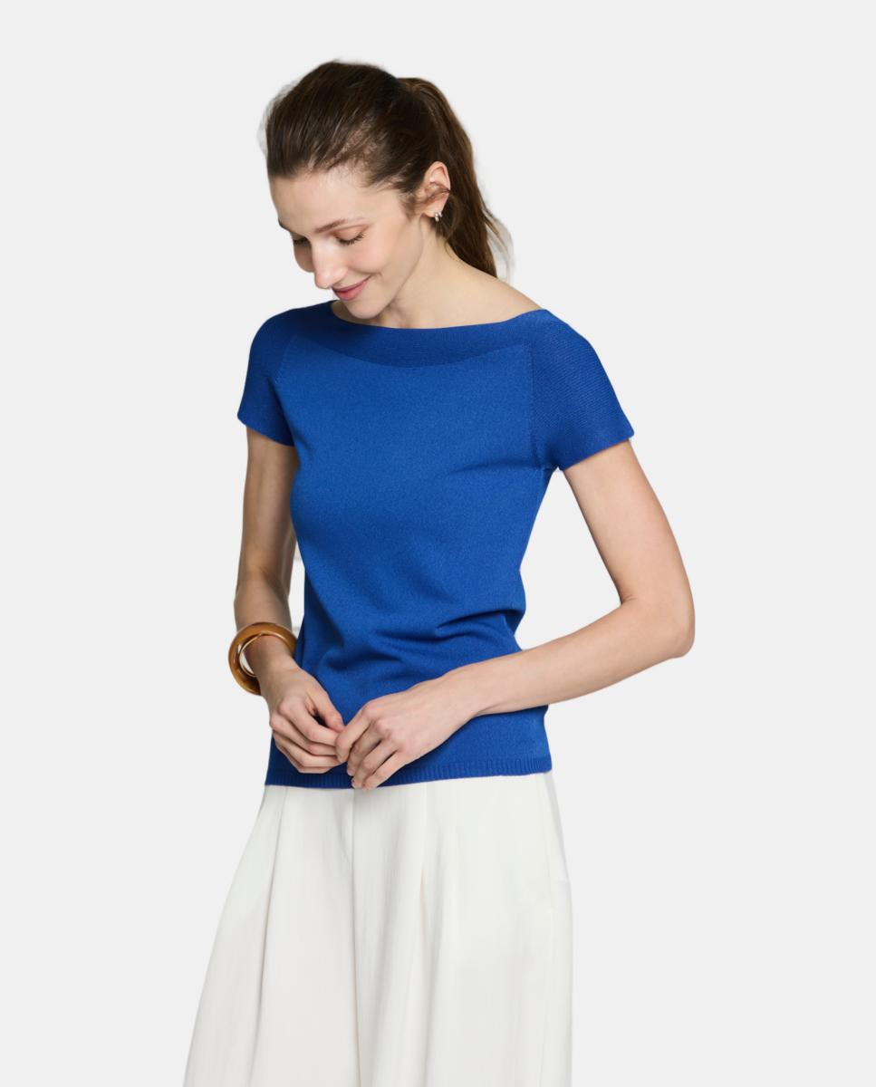 Imagem 0 de Camisola de Malha de Tricot com Decote à Barco