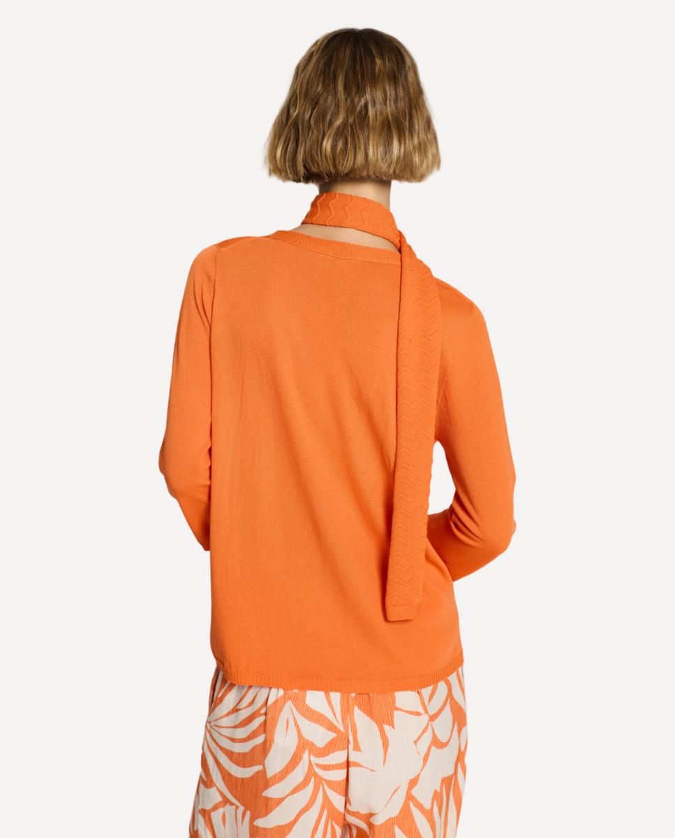 Jersey de mujer cuello pico manga 3/4 - Escorpion - Teja Teja-2