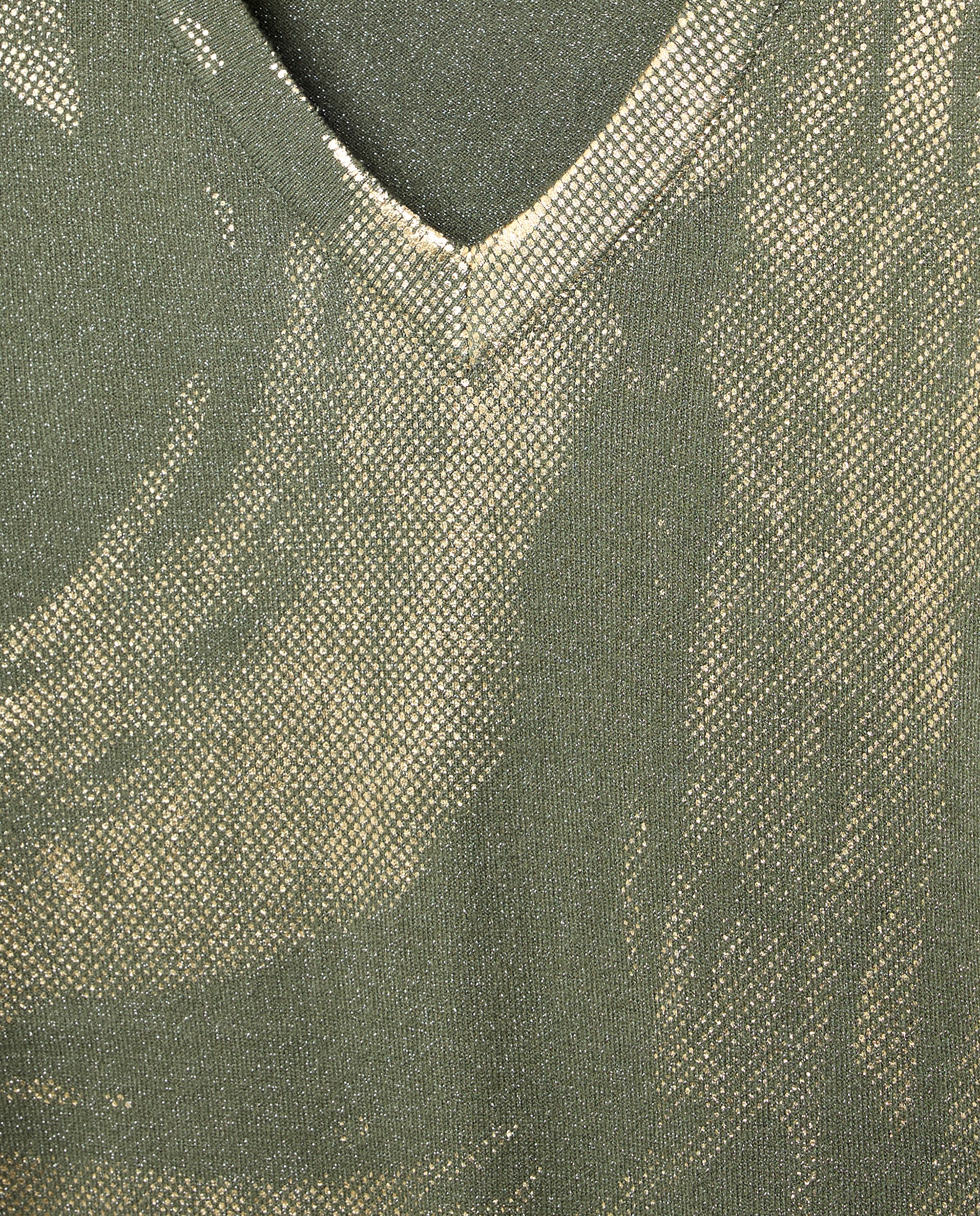 Camisola de malha lisa com manga comprida Caqui-5