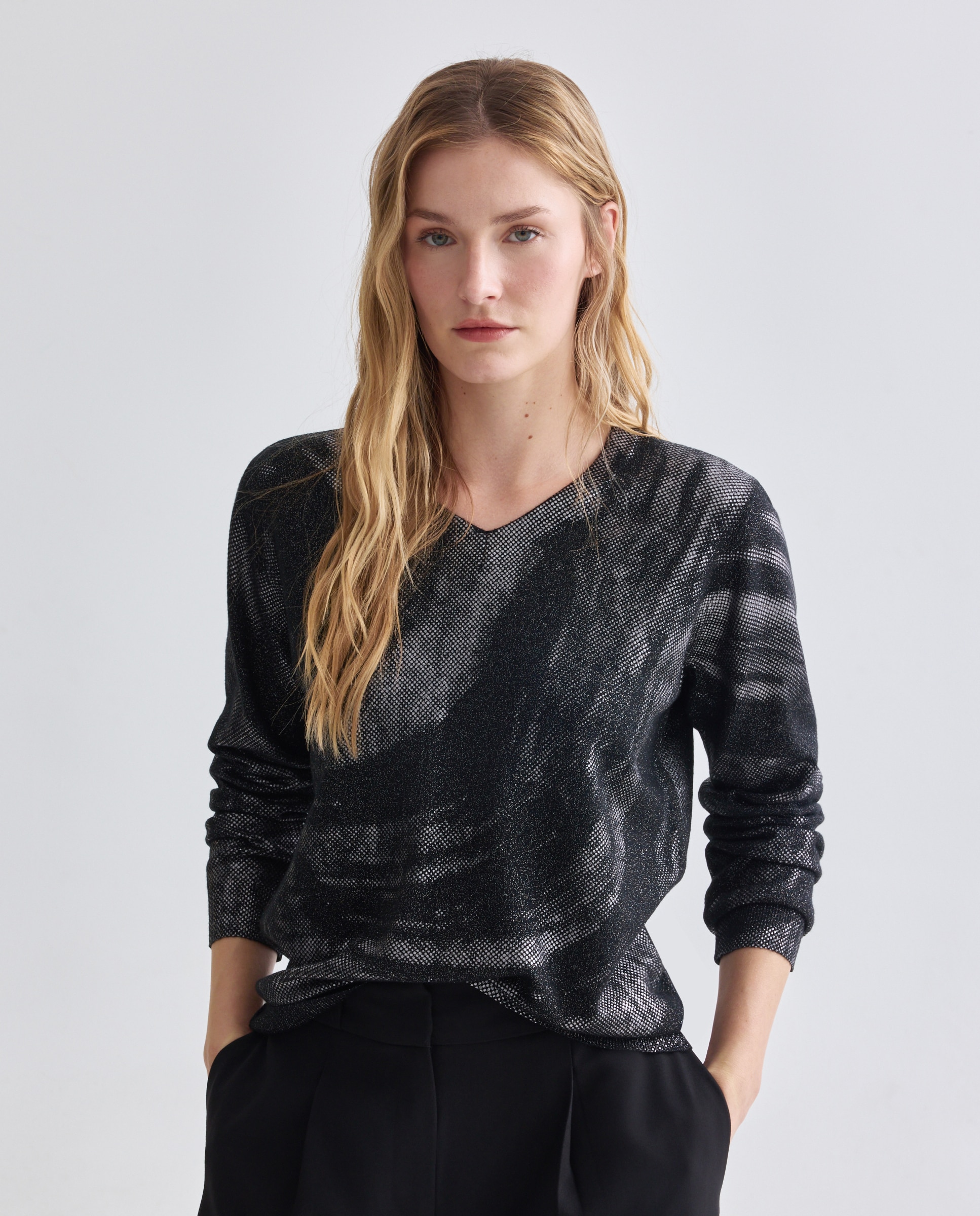 Imagem 0 de Camisola de malha lisa com manga comprida