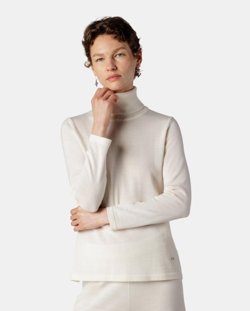 Imagen 1 de Jersey de mujer con cuello y corte entallado - Naulover - Crudo Crudo
