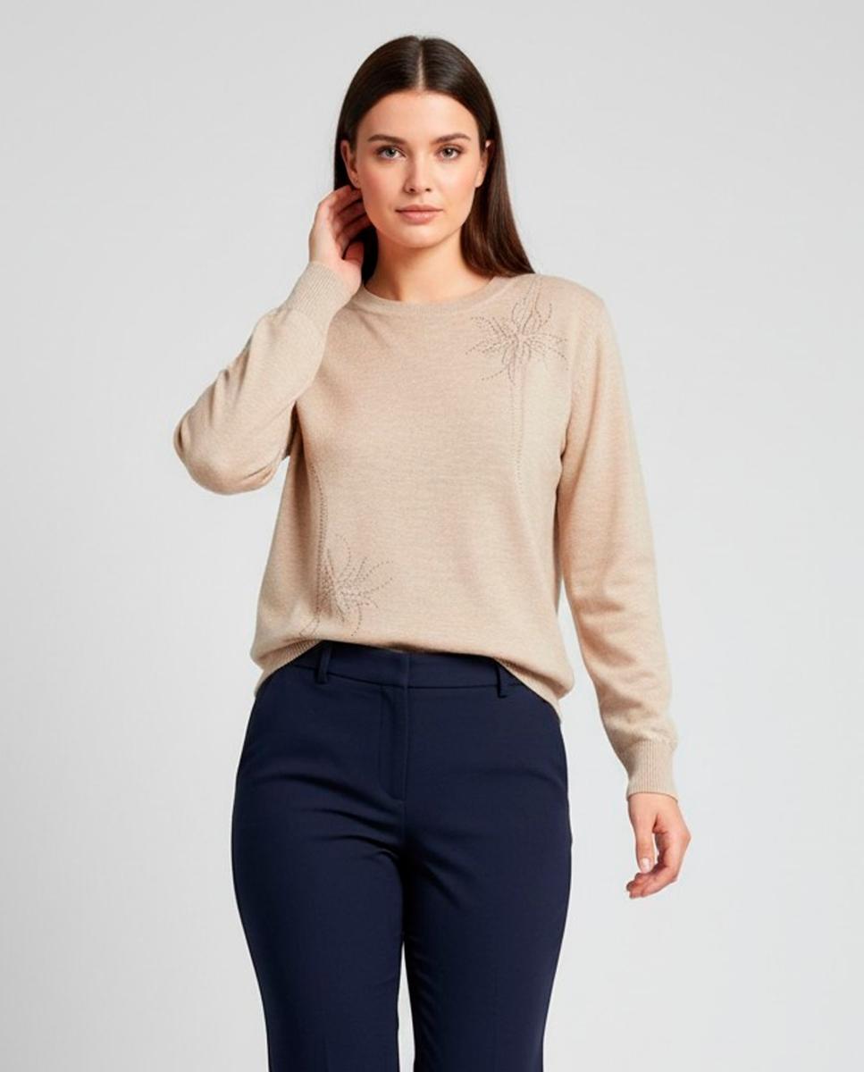 Imagen 1 de Jersey de mujer manga larga liso - Zermatt - Beige Beige