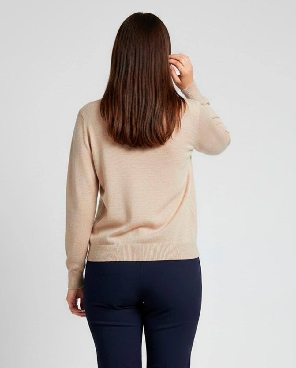 Imagen 2 de Jersey de mujer manga larga liso - Zermatt - Beige Beige