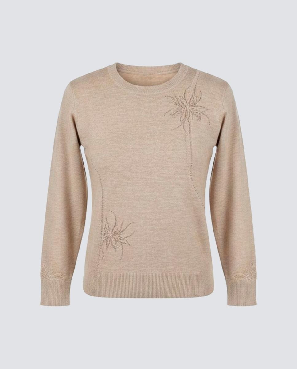 Imagen 3 de Jersey de mujer manga larga liso - Zermatt - Beige Beige
