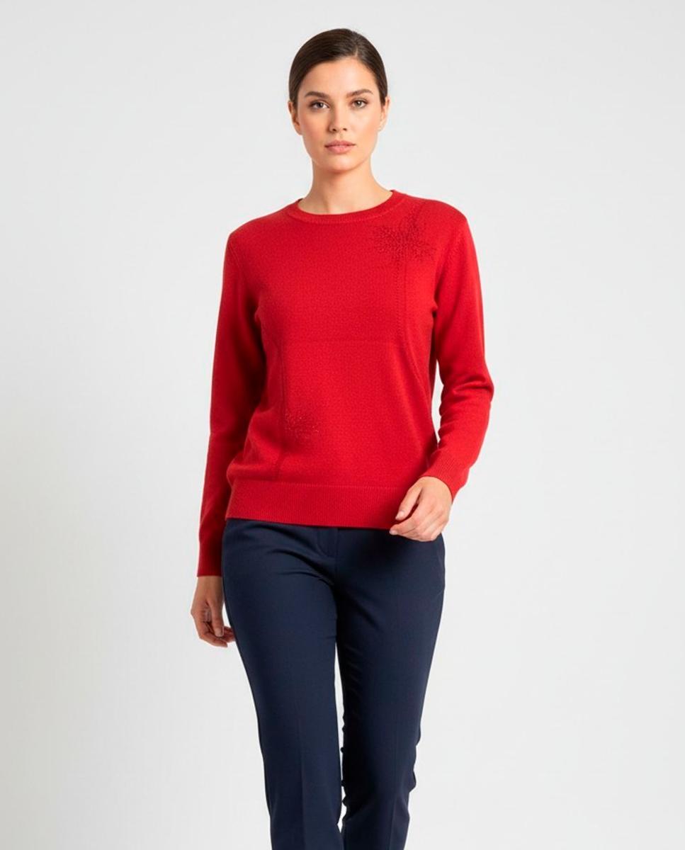 Imagen 1 de Jersey de mujer manga larga liso - Zermatt - Rojo Granate Rojo Granate