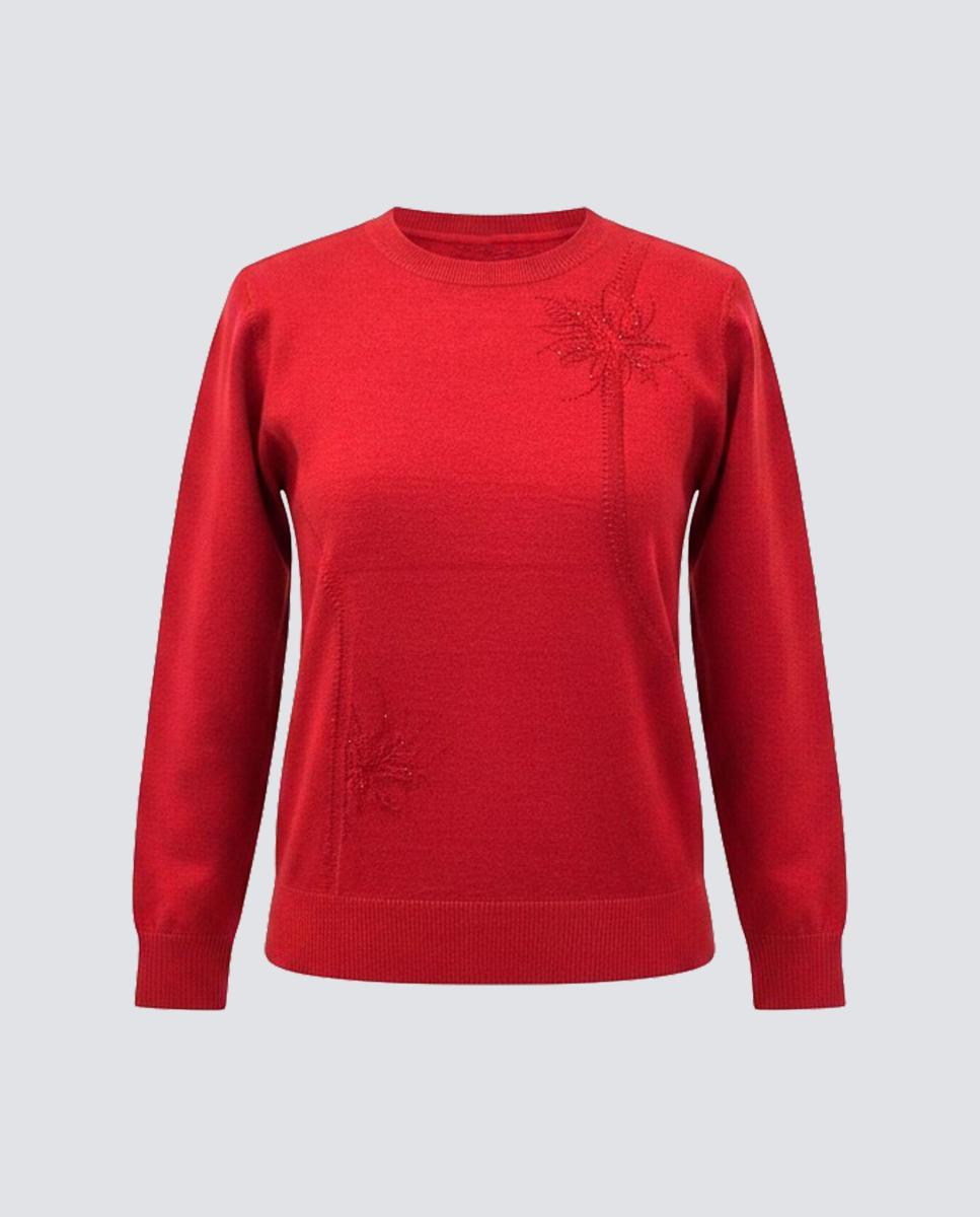 Imagen 3 de Jersey de mujer manga larga liso - Zermatt - Rojo Granate Rojo Granate