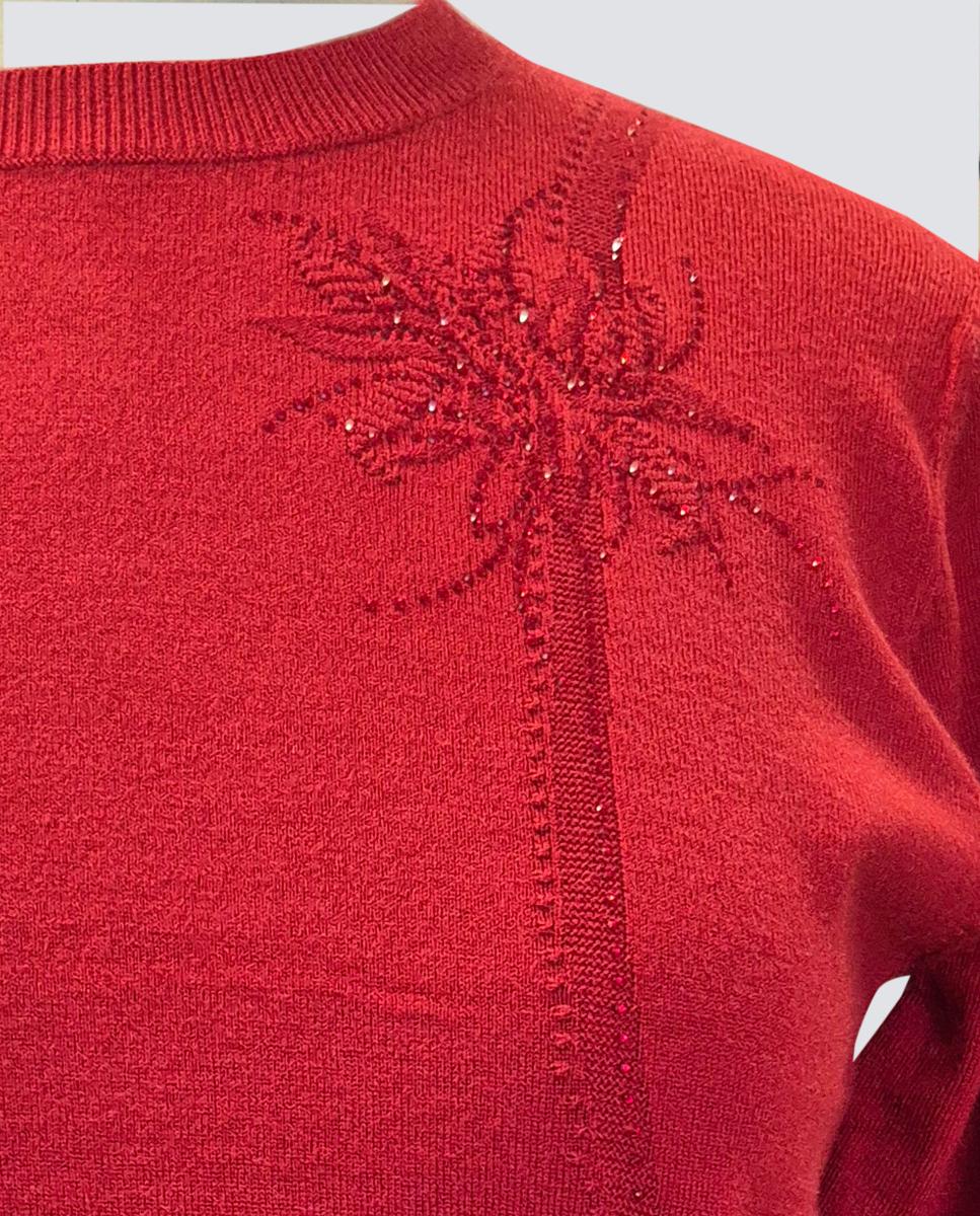 Imagen 4 de Jersey de mujer manga larga liso - Zermatt - Rojo Granate Rojo Granate