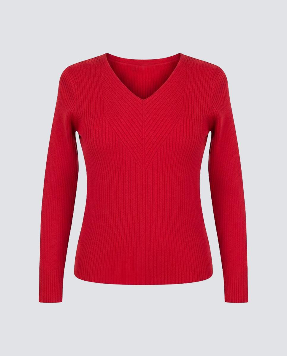 Jersey de mujer manga larga liso - Zermatt - Rojo Rojo-3
