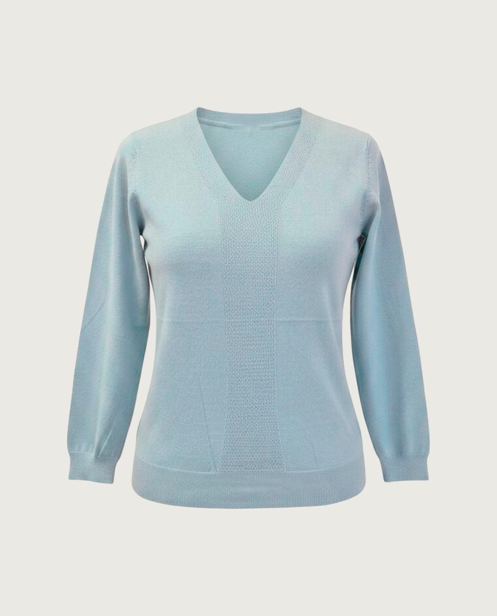 Jersey de mujer manga larga liso - Zermatt - Azul claro Azul claro-3