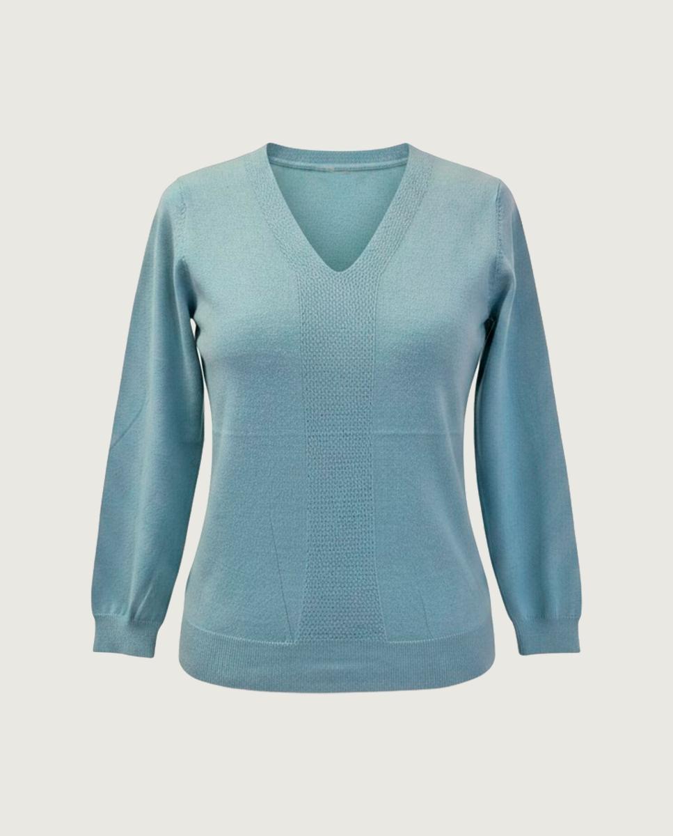 Jersey de mujer manga larga liso - Zermatt - Azul Azul-3