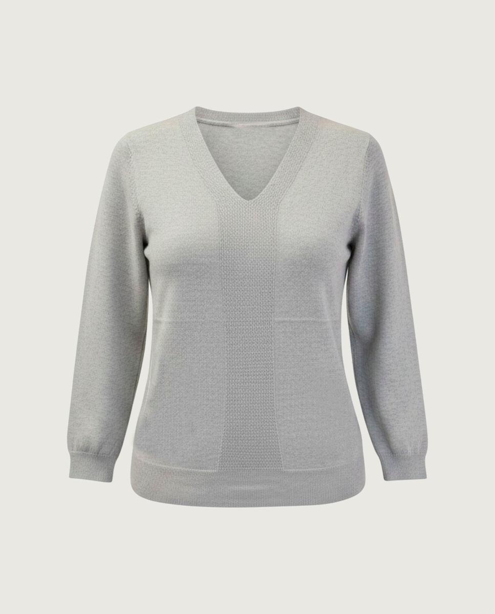 Jersey de mujer manga larga liso - Zermatt - Gris Gris-3