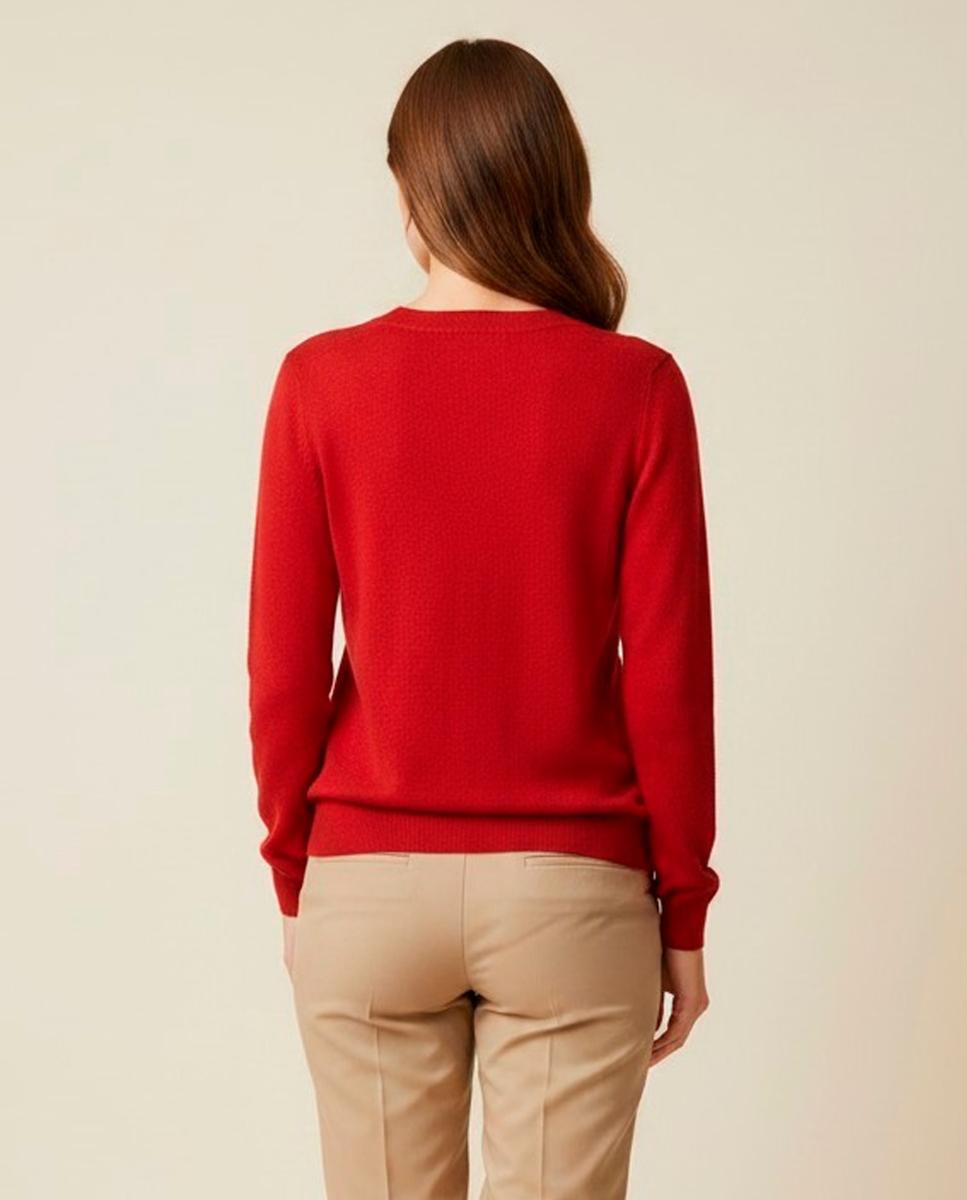 Jersey de mujer manga larga liso - Zermatt - Rojo Granate Rojo Granate-2