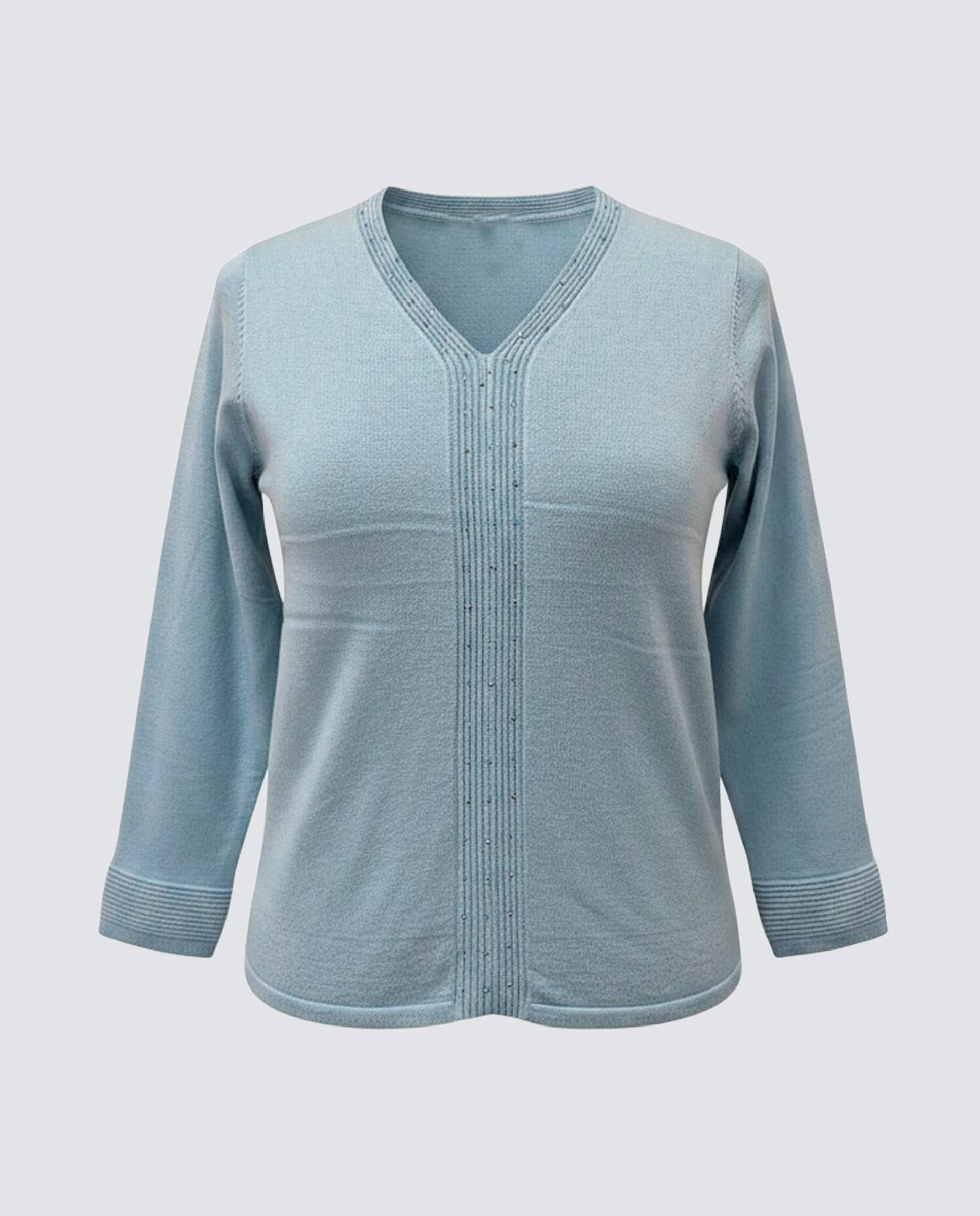 Jersey de mujer manga larga liso - Zermatt - Azul claro Azul claro-4