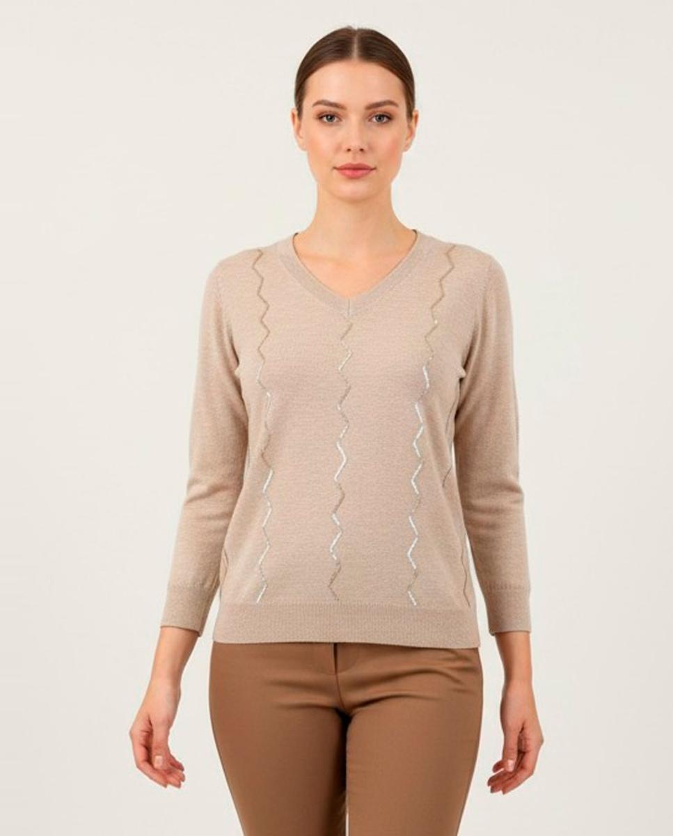 Jersey de mujer manga larga liso - Zermatt - Beige Beige-1